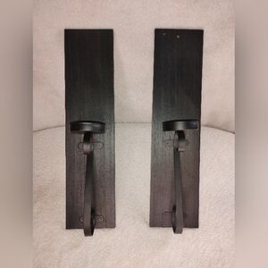 Candle holders black matching set